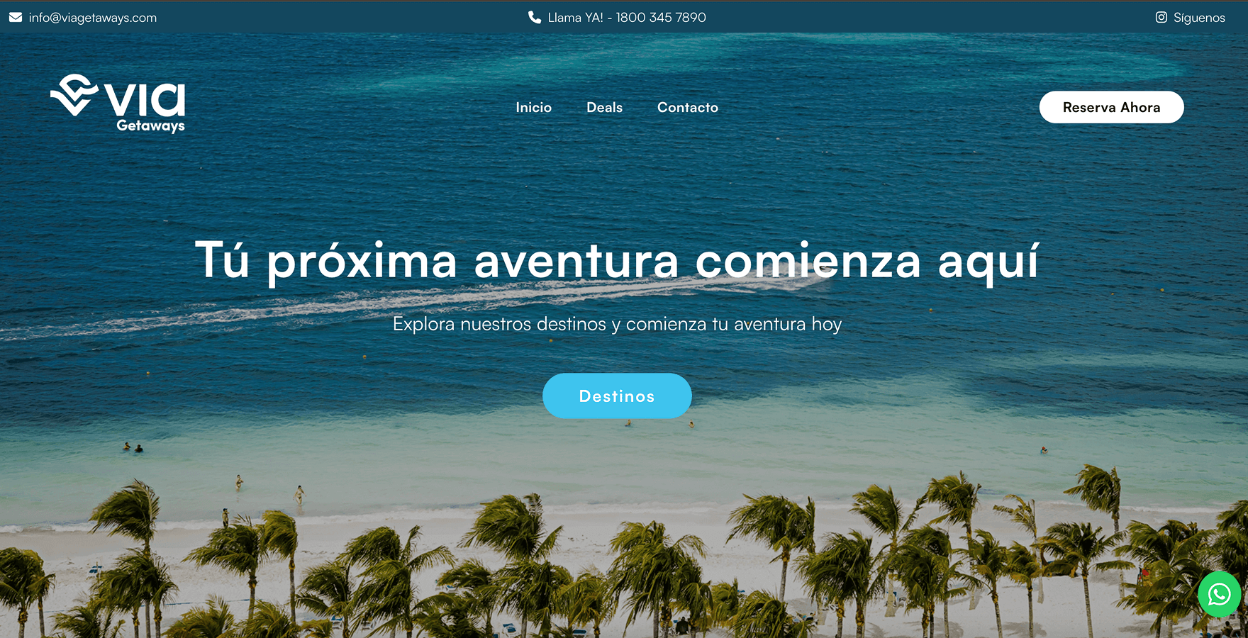 Via Getaways — screen 1