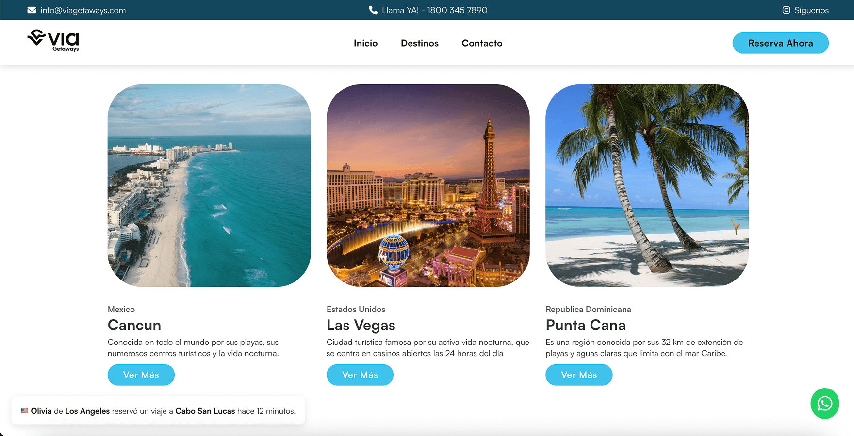 Via Getaways — screen 2